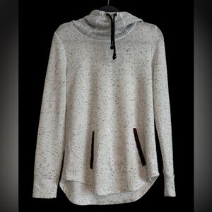 Maurices Speckled Gray Hoodie with Black Details